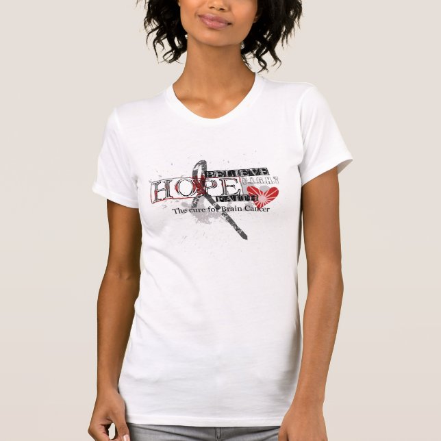 Camiseta Consciência do cancro cerebral (Frente)