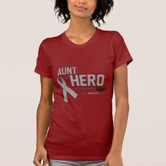 Camiseta Consciência do cancro cerebral: tia
