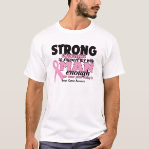 Camiseta Consciência do cancro da mama do apoio do homem