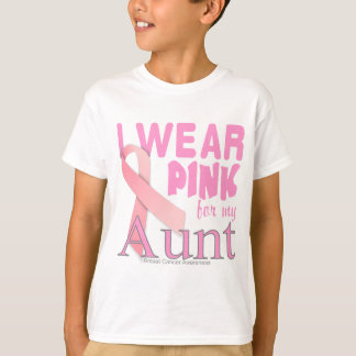 Camiseta Consciência do cancro da mama para a tia