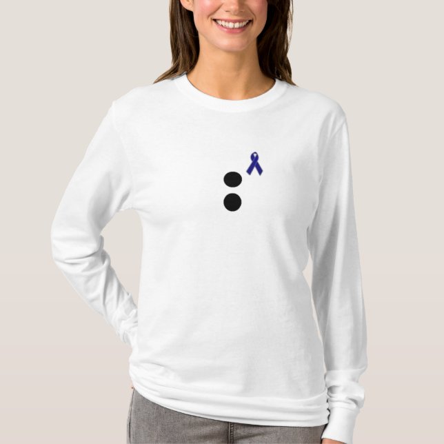 Camiseta Consciência do cancro do cólon (Frente)