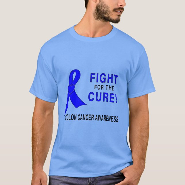 Camiseta Consciência do cancro do cólon: Luta para a cura! (Frente)