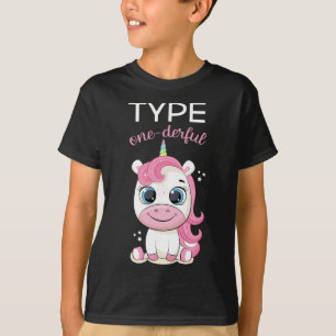 Camiseta Consciência do Diabetes Tipo Um T1d Unicórnio Dia