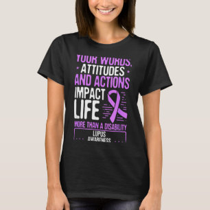Camiseta Consciência do lúpus mais do que um roxo de defici