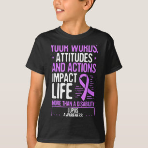 Camiseta Consciência do lúpus mais do que um roxo de defici