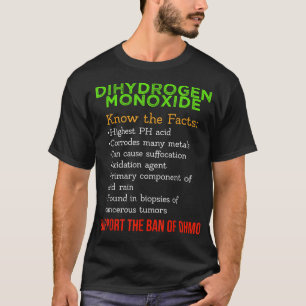 Camiseta Consciência do monóxido de hidrogênio suporta a pr