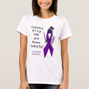 Camiseta Consciência do Sarcoidosis, nunca dando acima