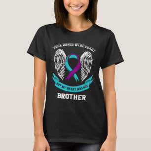 Camiseta Consciência do Suicídio Roxo Teal Irmãos Suicidas