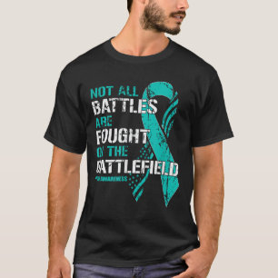 Camiseta Consciência do TEPT Nem Todas as Batalhas Fita Azu