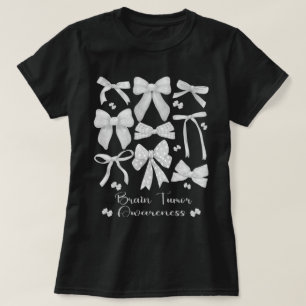 Camiseta Consciência do Tumor da Fita da Cinza de Coquette