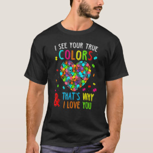 Camiseta Consciência Engraçada do Autismo Eu Vejo Suas Mãos