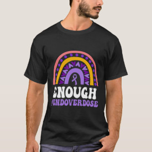 Camiseta Consciência Excessiva da Sobredosagem Fita Roxa Op