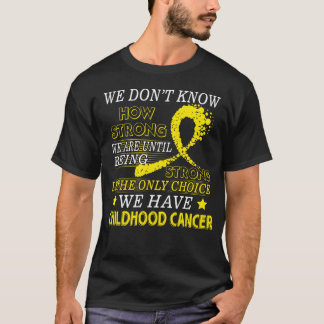 Camiseta Consciência forte do ouro do cancer da infância