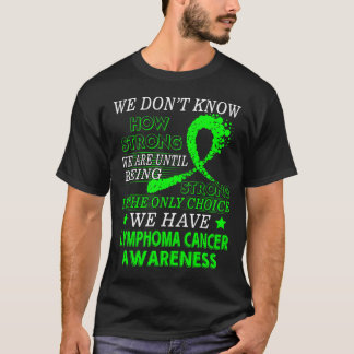 Camiseta Consciência forte do verde limão do cancer do