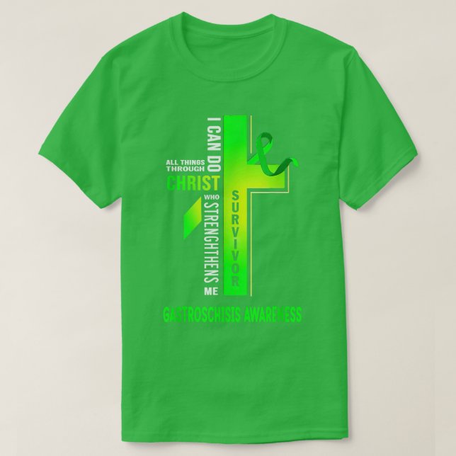 Camiseta Consciência Gastroschisis de Cruzamento de cristos (Frente do Design)