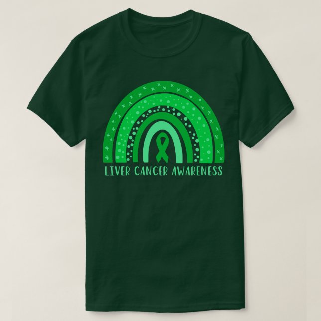 Camiseta Consciência Hepática Boho Arco-Íris III (Frente do Design)