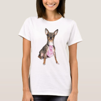 Camiseta Consciência Manny do cancro da mama a chihuahua de