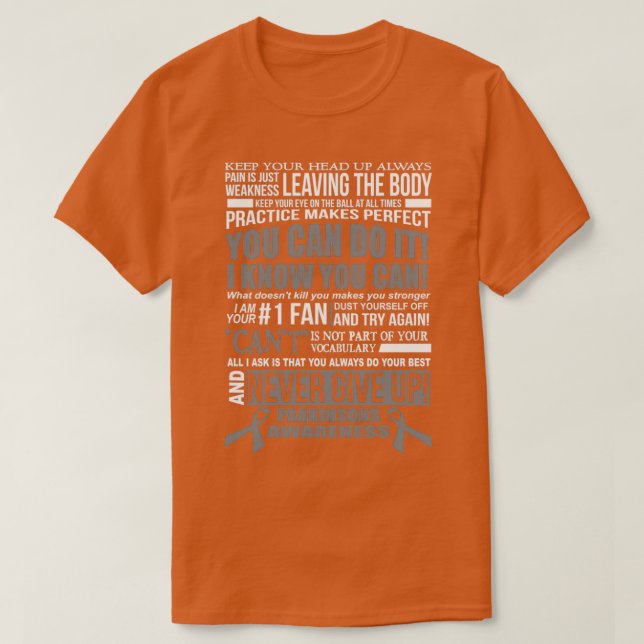Camiseta Consciência Motivacional E Inspiradora Dos Parkins (Frente do Design)