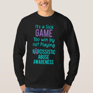 Camiseta Consciência Mundial do Abuso Narcisista Vencer Jog