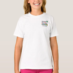 Camiseta Consciência Personalizada Do Autismo Por Favor Se