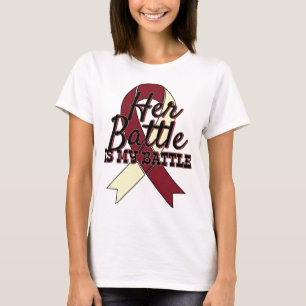 Camiseta Consciência principal e de pescoço do cancer sua