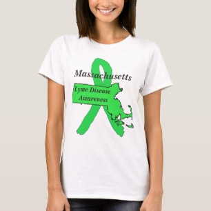 Camiseta Consciência sobre a Doença de Lyme em Massachusett