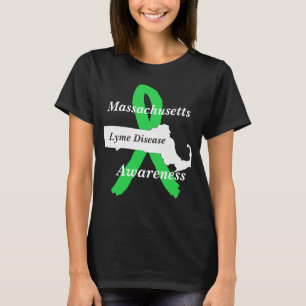 Camiseta Consciência sobre a Doença de Lyme em Massachusett
