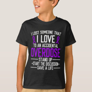 Camiseta Consciência sobre Overdose Perdi Alguém que Amo Ri