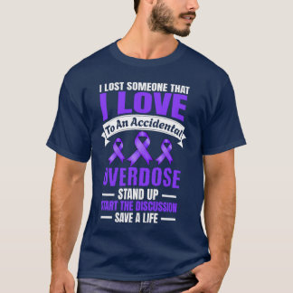 Camiseta Consciência sobre Overdose Perdi alguém que amo Ro