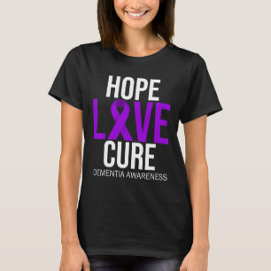 Camiseta Consciencialização da Demência Esperança Amor Cura