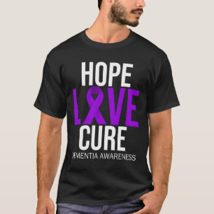 Camiseta Consciencialização da Demência Esperança Amor Cura