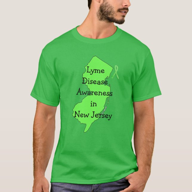 Camiseta Consciencialização da Doença de Lyme em Nova Jerse (Frente)