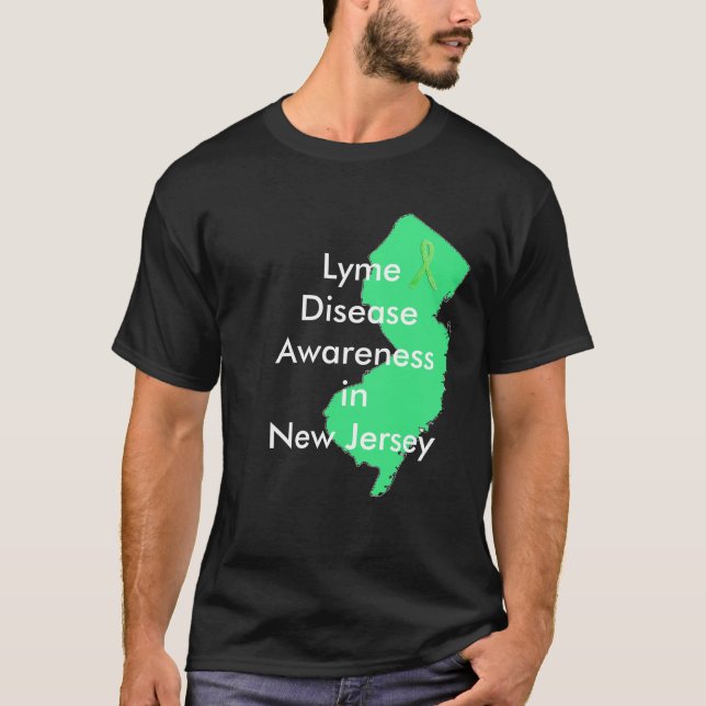 Camiseta Consciencialização da Doença de Lyme em Nova Jerse (Frente)