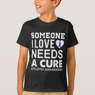 Camiseta Consciencialização da epilepsia alguém que eu amo