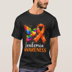 Camiseta Consciencialização da leucemia do beija-flor color