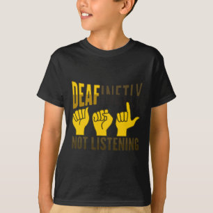 Camiseta Consciencialização da Perda Auditiva Surdez Gestos