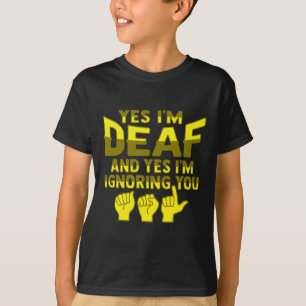 Camiseta Consciencialização da Perda Auditiva Surdez Gestos