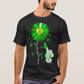 Camiseta Consciencialização da Saúde Mental Feminina Elefan