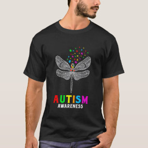 Camiseta Consciencialização do Autismo Pecas de Puzzle do L