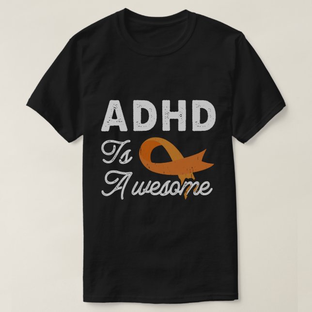 Camiseta Conscientes da consciência ADHD sobre a incrível d (Frente do Design)
