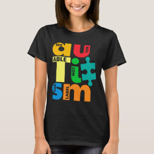 Camiseta Conscientização Autismo Veja O Capaz Não