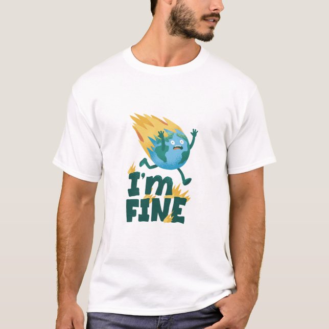 Camiseta Conscientização Climática Planeta Dia da  (Frente)