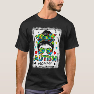 Camiseta Conscientização da Autismo Mamãe Vida Cabelo Desar