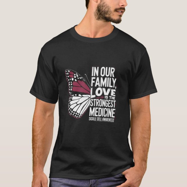 Camiseta Conscientização da Célula Falciforme Amor Medicina (Frente)