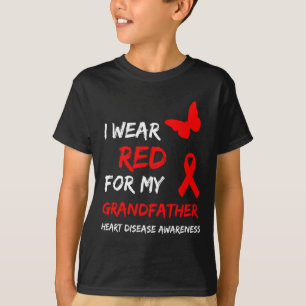 Camiseta Conscientização da Doença Cardíaca Eu Uso Vermelho