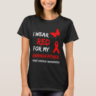 Camiseta Conscientização da Doença Cardíaca Eu Uso Vermelho