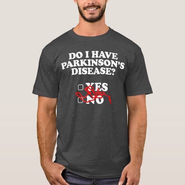 Camiseta Conscientização da Doença de Parkinson Sim Não Gue (Frente)