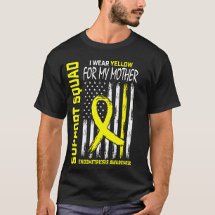 Camiseta Conscientização da Endometriose Amarela Mãe Apoio