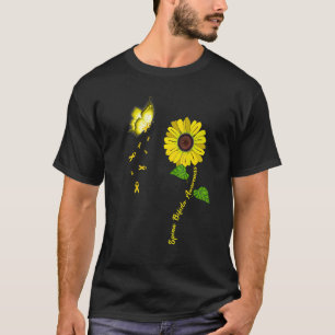 Camiseta Conscientização da Espinha Bífida Borboleta Amarel