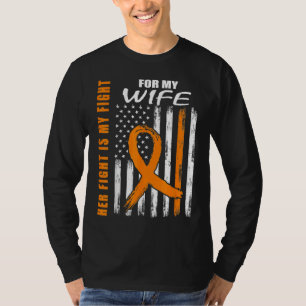 Camiseta Conscientização da Leucemia da Esposa É a Minha Lu